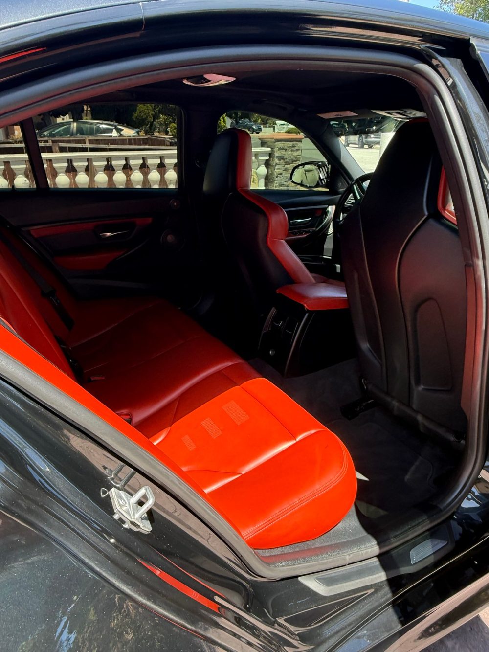 Detailed BMW leather interior